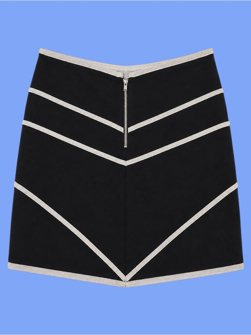 Sine Stylish Black and Gray Women's Skirt